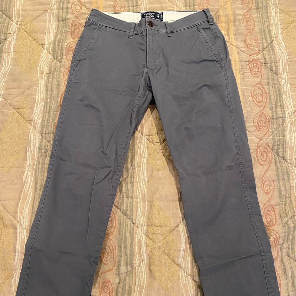 Grey Abercrombie Pants Slim Stretch Mens 29W 30L